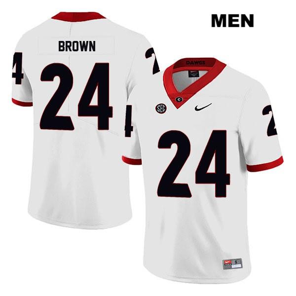 Georgia Bulldogs Men's Matthew Brown #24 NCAA Legend Authentic White Nike Stitched College Football Jersey OWT8556EI